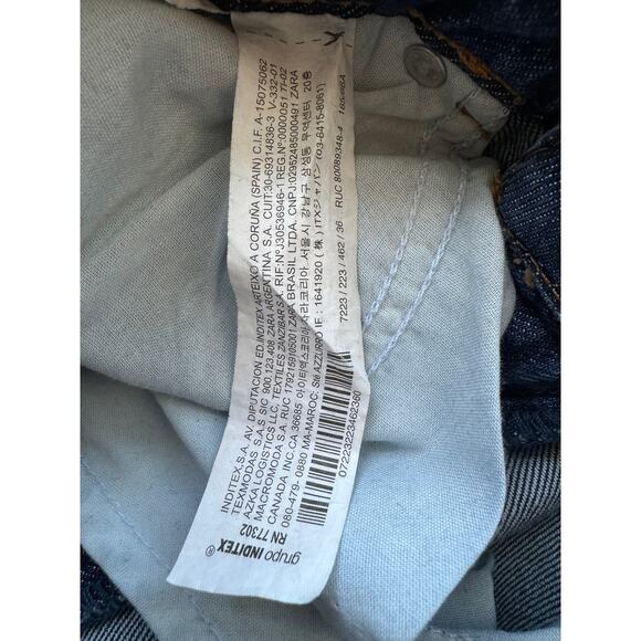 ~ ZARA ~ Women's Blue Medium Wash Coin Pocket Tapered Jeans Size 4 - Picture 5 of 6